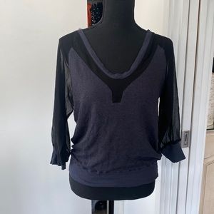 French Connection Mixed Media Top